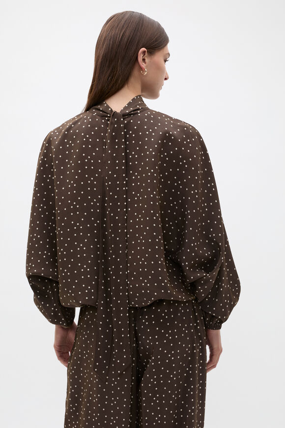 Spot Print Blouse  Dark Espresso Spot  hi-res