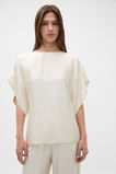 Self Stripe Batwing Top  Coconut Cream  hi-res