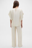 Self Stripe Batwing Top  Coconut Cream  hi-res