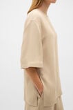 Textured Twill Longline Top  Warm Sand  hi-res