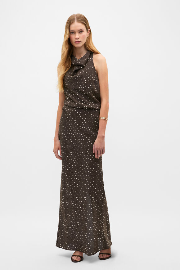 Spot Print Skirt  Dark Espresso Spot  hi-res
