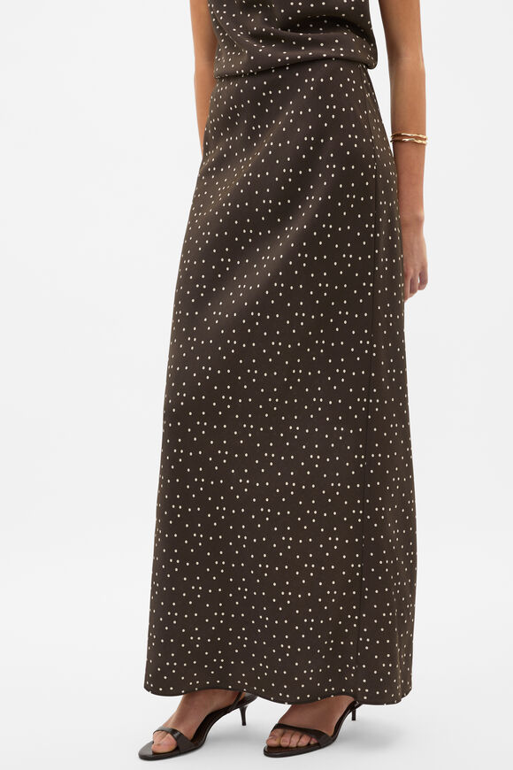 Spot Print Skirt  Dark Espresso Spot  hi-res
