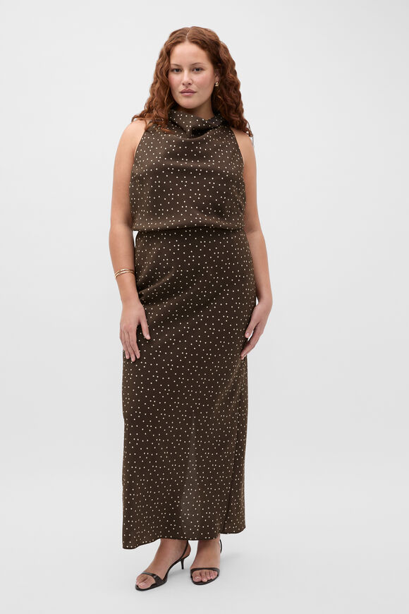 Spot Print Skirt  Dark Espresso Spot  hi-res