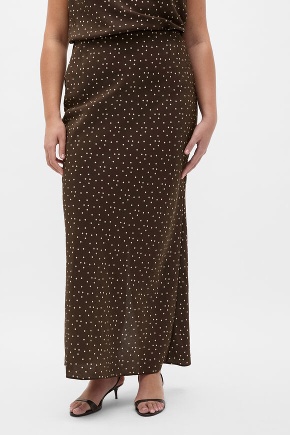 Spot Print Skirt  Dark Espresso Spot  hi-res
