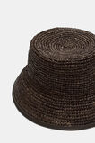 Trim Detail Raffia Bucket Hat  Dark Espresso  hi-res