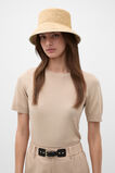 Trim Detail Raffia Bucket Hat  Warm Sand  hi-res
