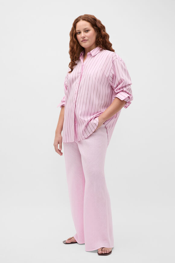 Core Linen Easy Wide Leg Pant  Petal Pink  hi-res