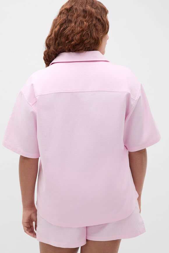 Knot Detail Boxy Shirt  Petal Pink  hi-res
