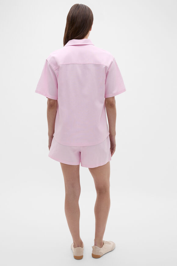 Knot Detail Boxy Shirt  Petal Pink  hi-res