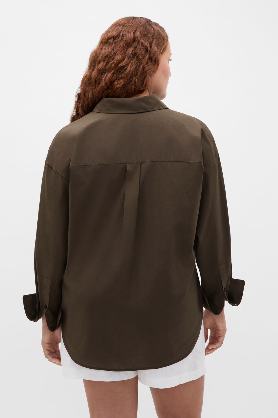 Lightweight Cotton Classic Shirt  Dark Espresso