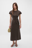 Tie Waist Midi Dress  Dark Espresso  hi-res