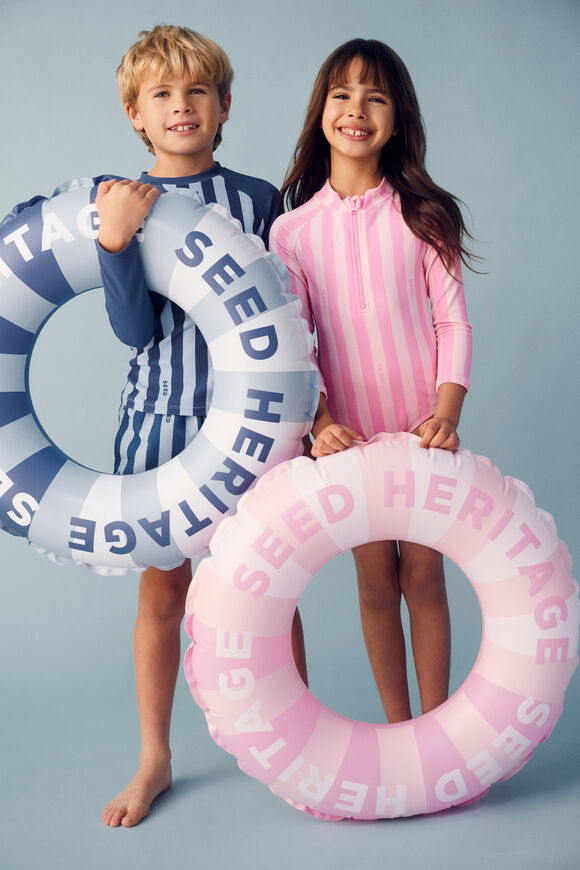 Stripe Logo Rashsuit  Candy Pink Stripe  hi-res