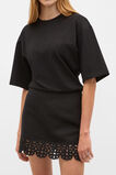 Linen Blend Cutwork Skort  Black  hi-res