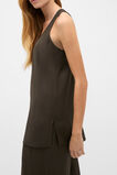 Satin Back Longline Tank  Dark Espresso  hi-res