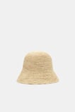 Short Brim Raffia Bucket Hat		 		  Natural  hi-res