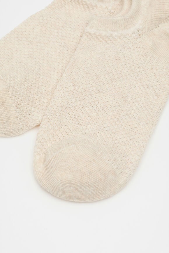 Mini Waffle Sneaker Sock  Beige Marle  hi-res