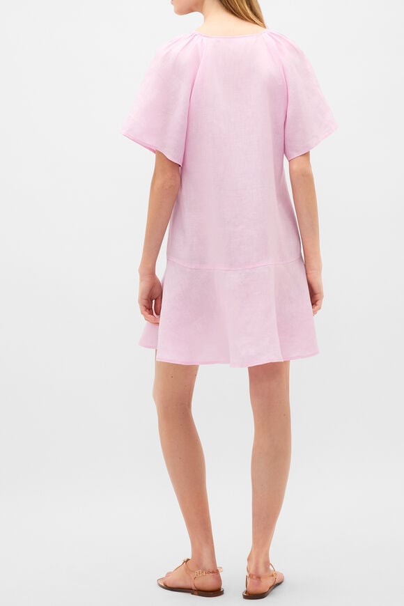 Core Linen Flutter Mini Dress  Petal Pink  hi-res