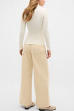 Core Rib Mock Neck Top  Coconut Cream  hi-res