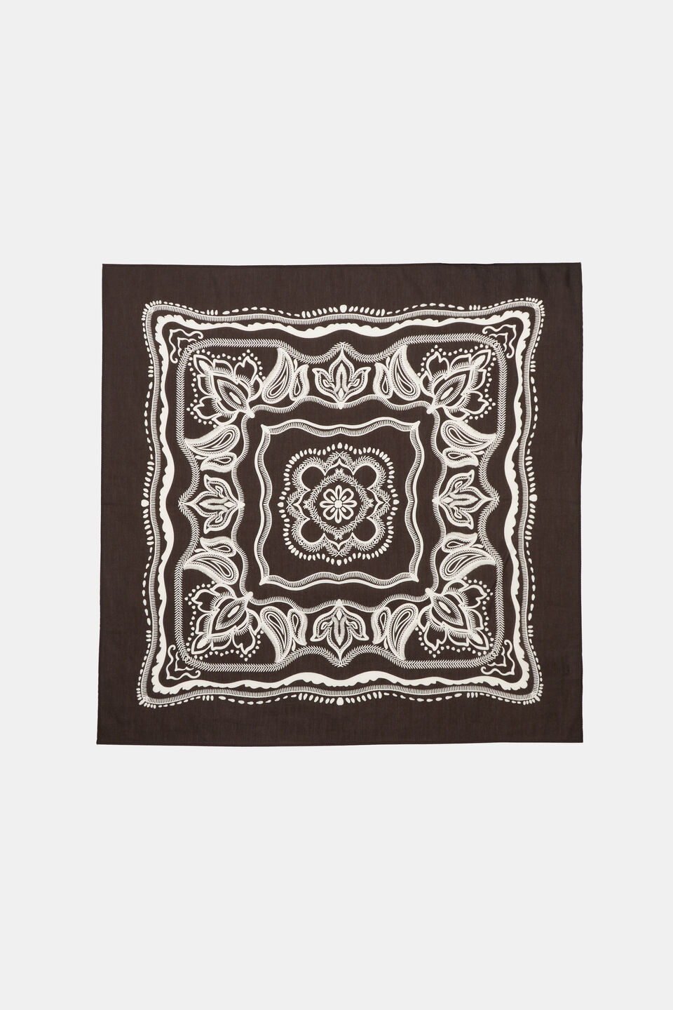 Printed Headscarf  Dark Espresso
