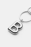 Silver Initial Keyring  B  hi-res
