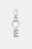 Silver Initial Keyring  E  hi-res