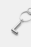 Silver Initial Keyring  L  hi-res