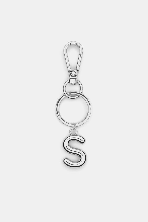 Silver Initial Keyring  S  hi-res