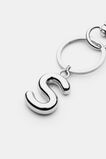 Silver Initial Keyring  S  hi-res