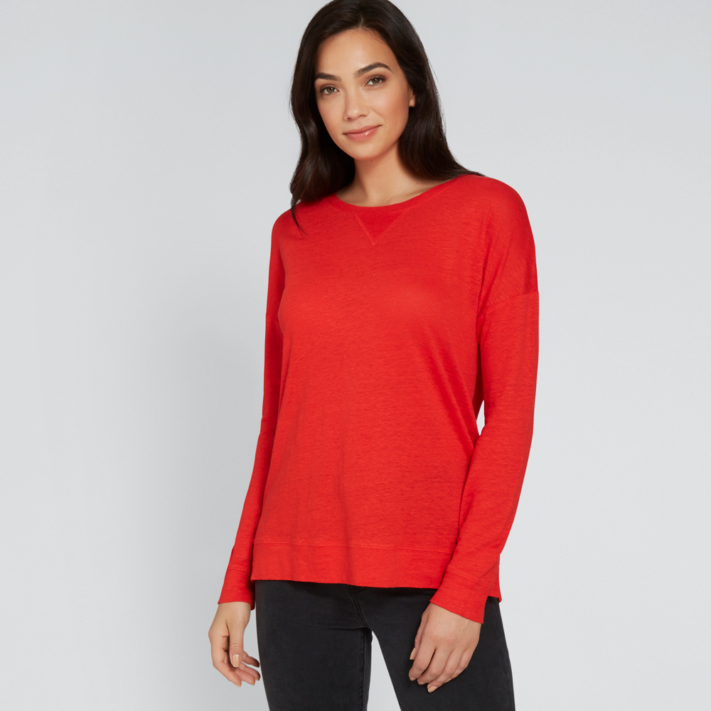 Side Split Linen Top | Seed Heritage