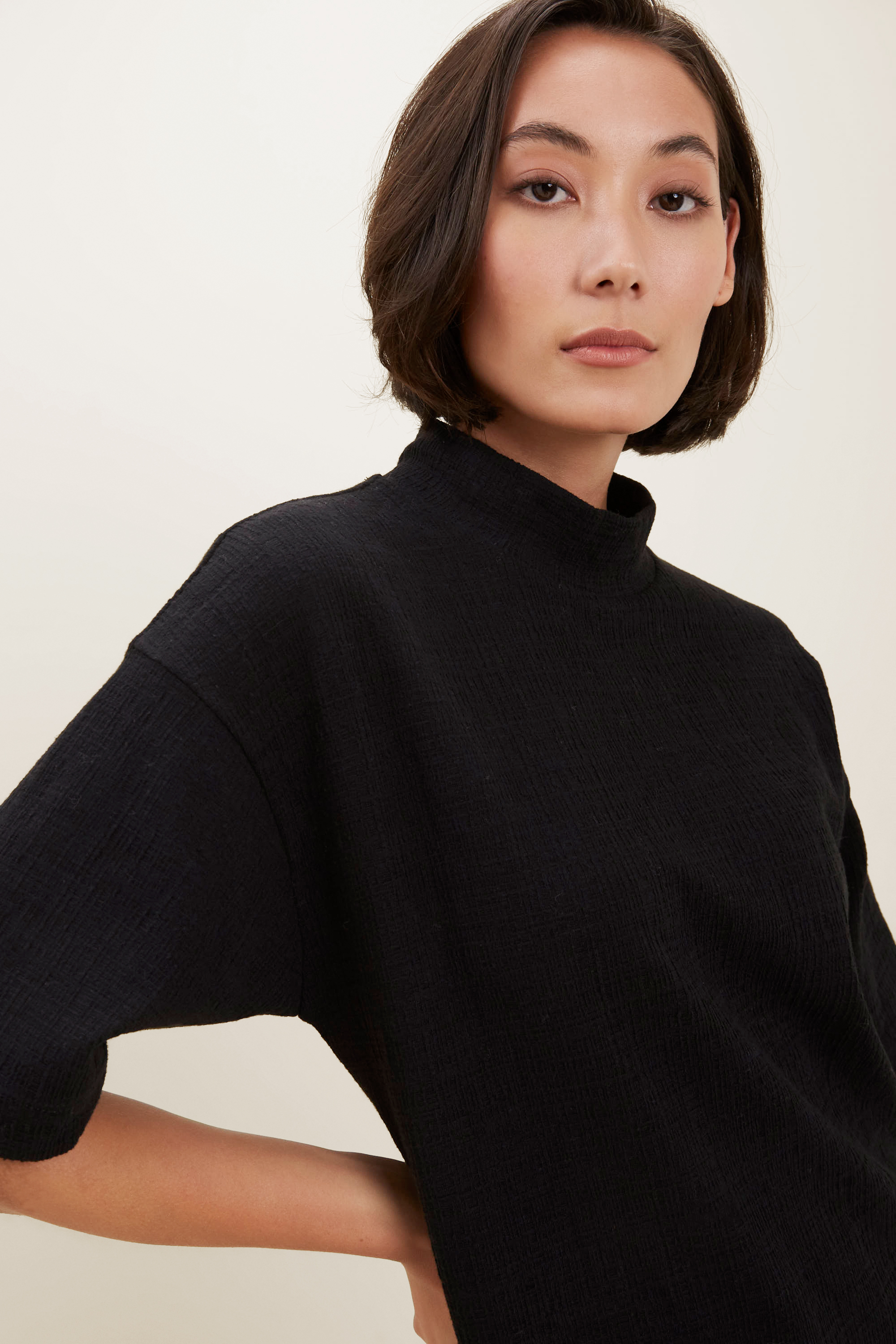 High Neck Boxy Tee | Seed Heritage