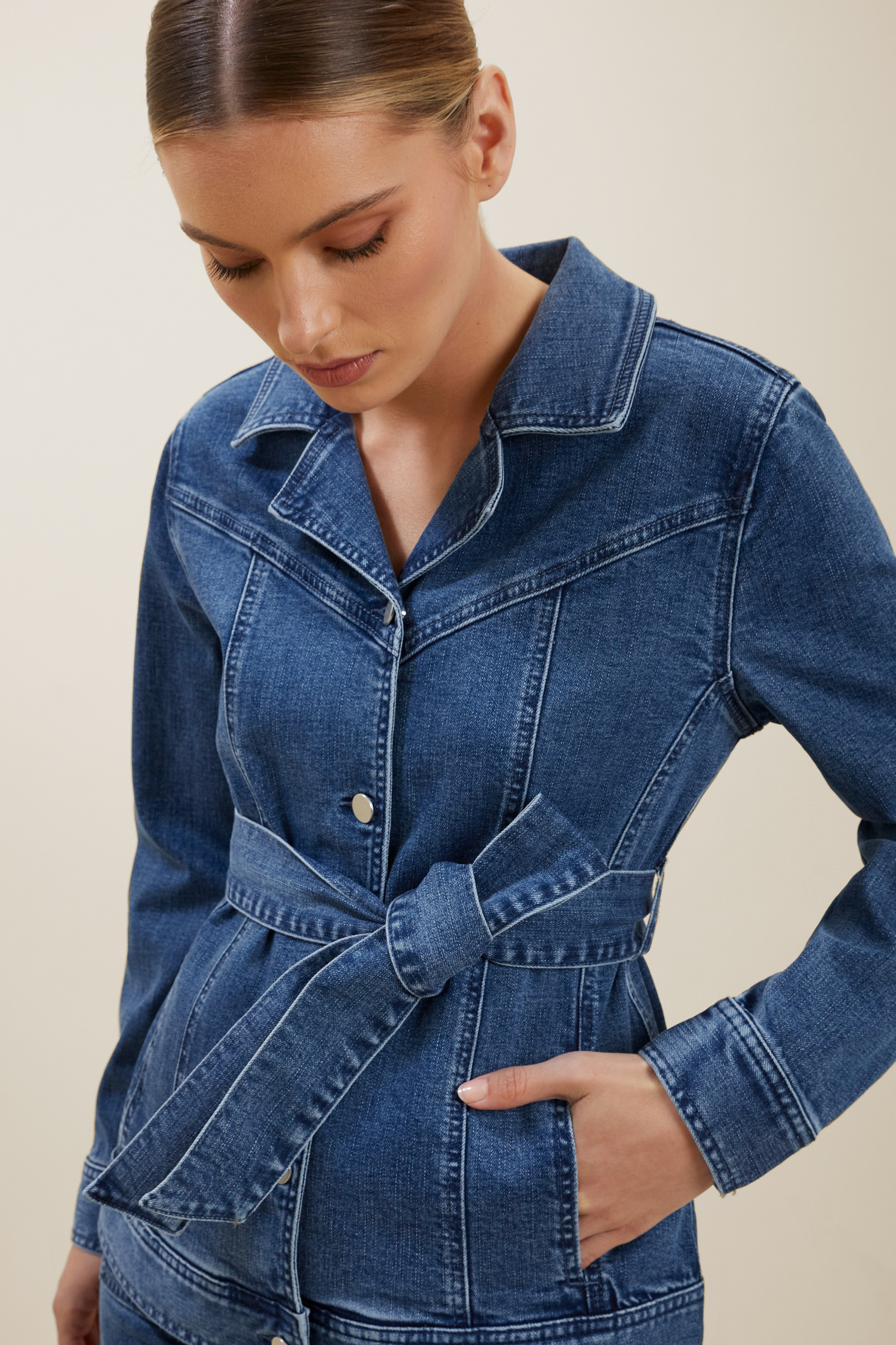 Denim Tie Up Jacket | Seed Heritage