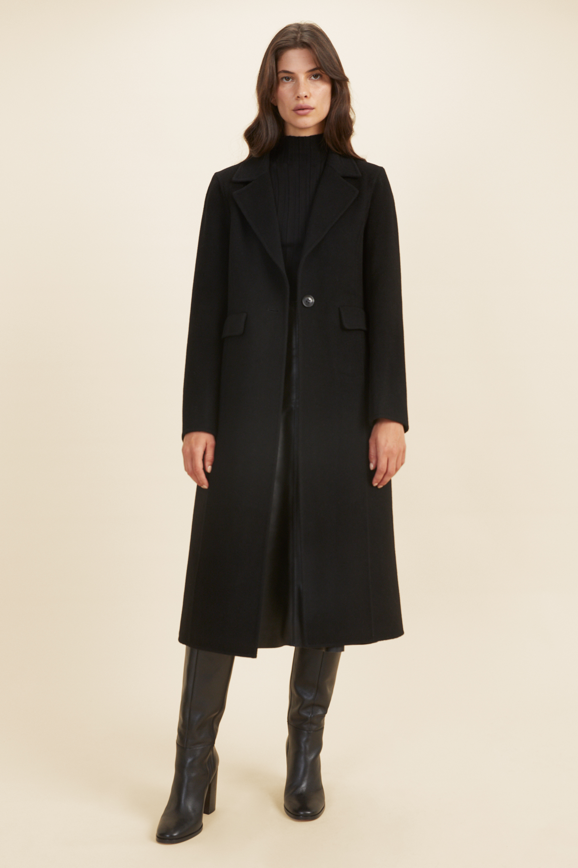 black coat longline