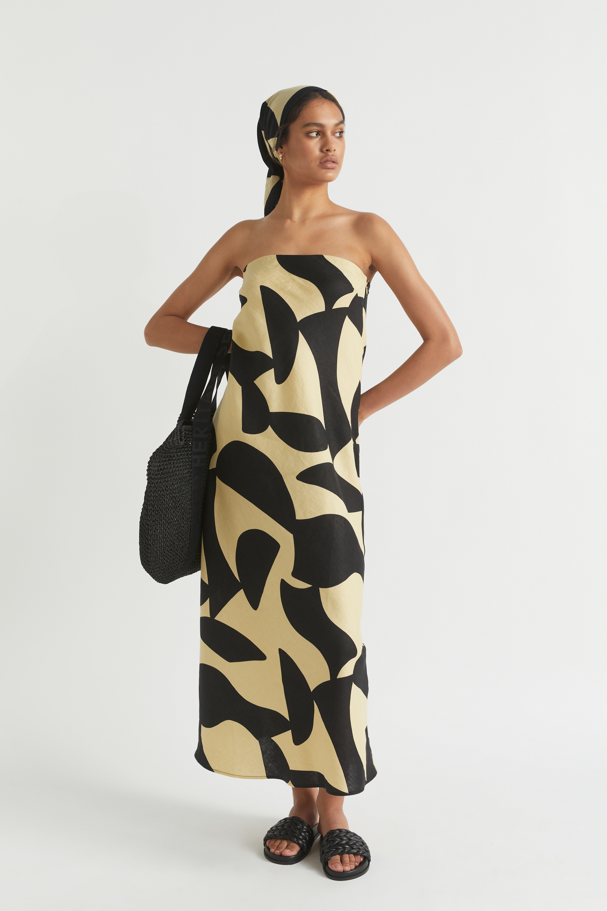 Linen Strapless Maxi Dress | Seed Heritage