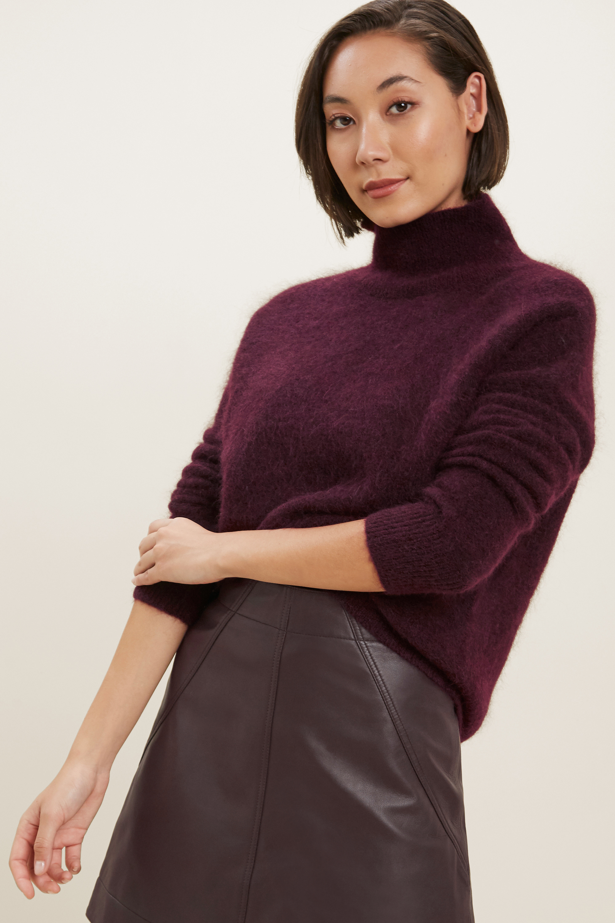 Mohair Roll Neck Sweater | Seed Heritage