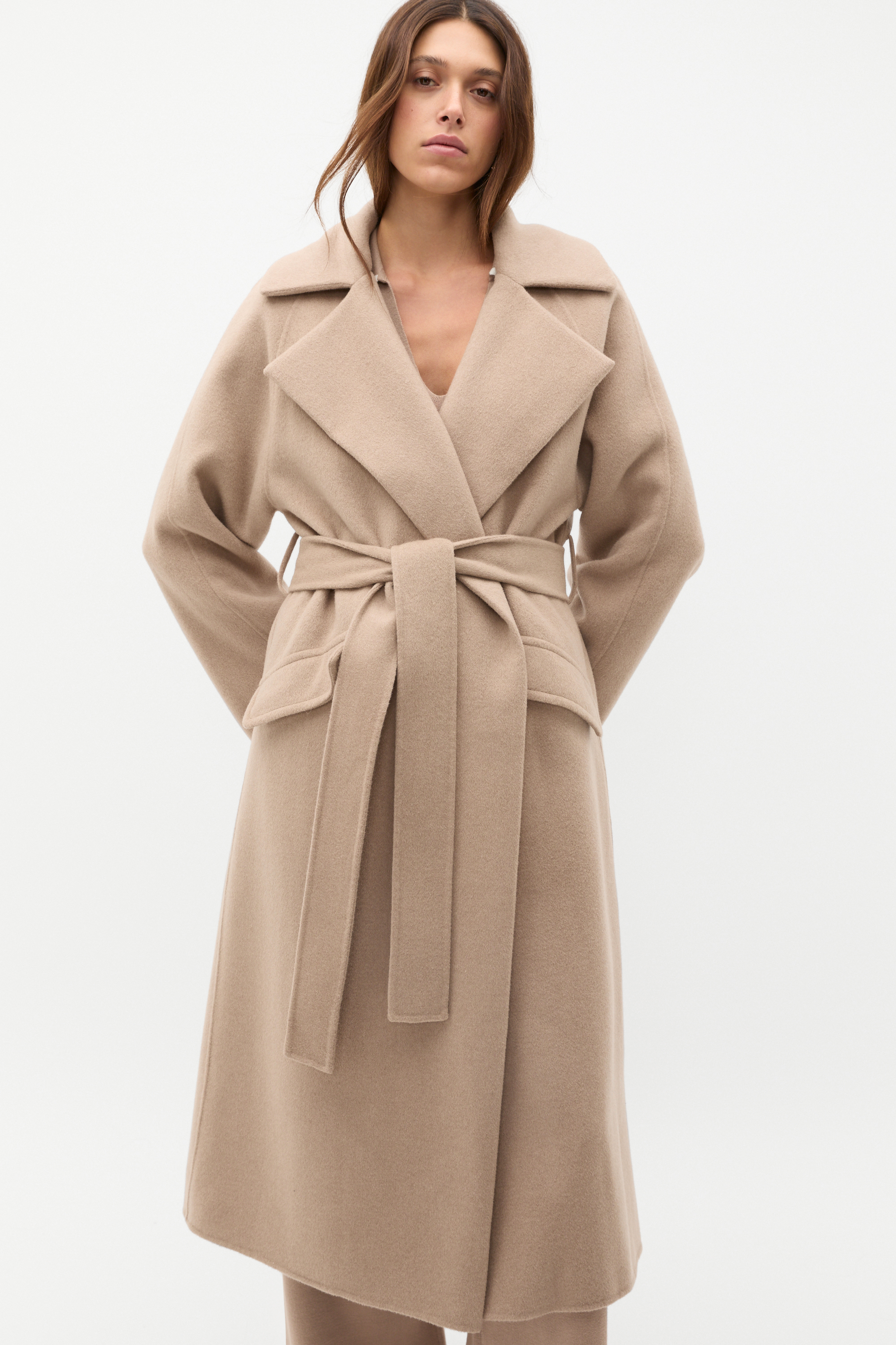 Wool Blend Lapel Coat | Cookie | Seed Heritage