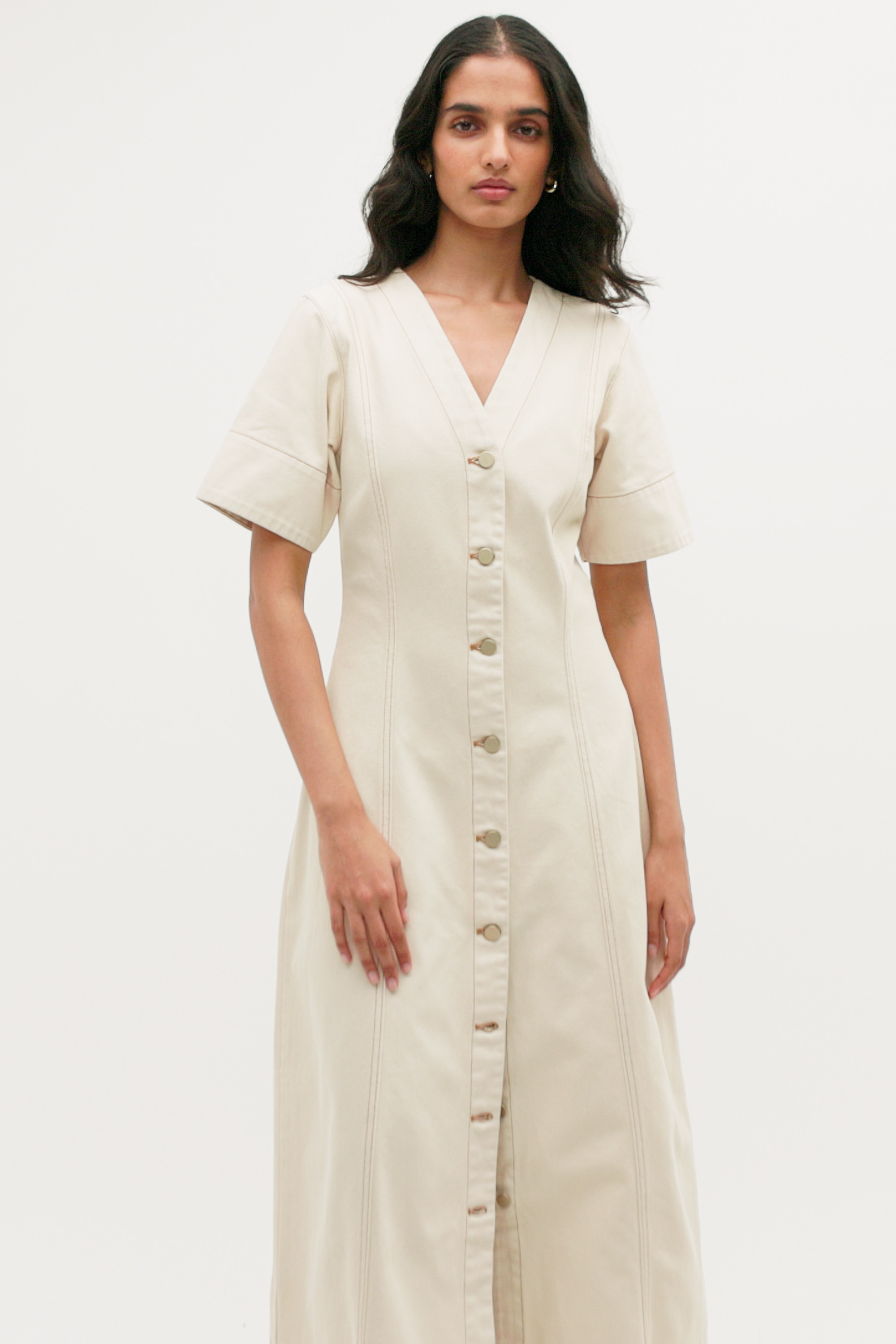 white christmas dresses Wash Lab Denim Piece Dyed Denim Dress in Blue