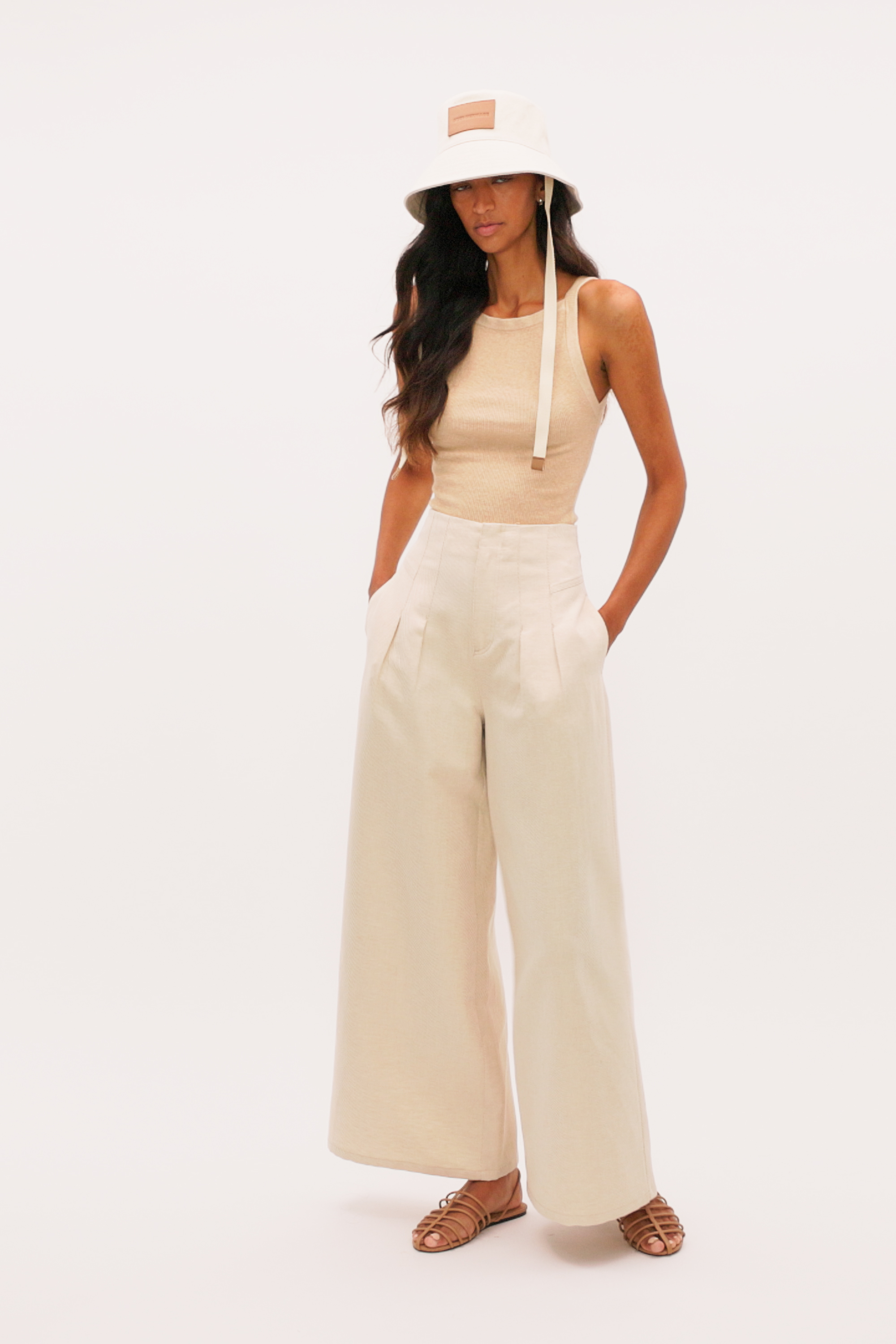 Cotton Blend Rib Knit Top | Ecru Marle | Seed Heritage