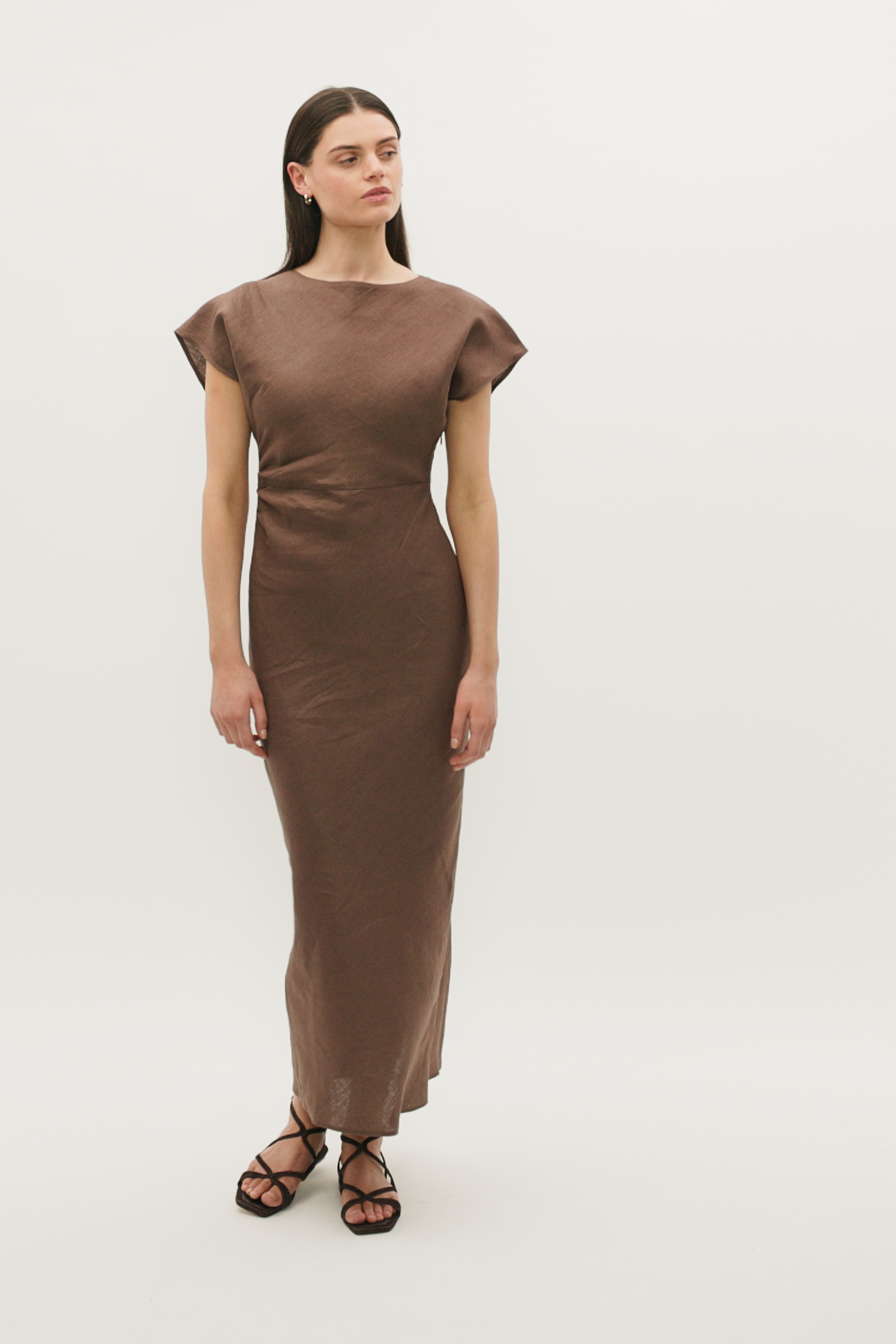 seed linen dress Seed Heritage Linen Sun Dress in Cappuccino