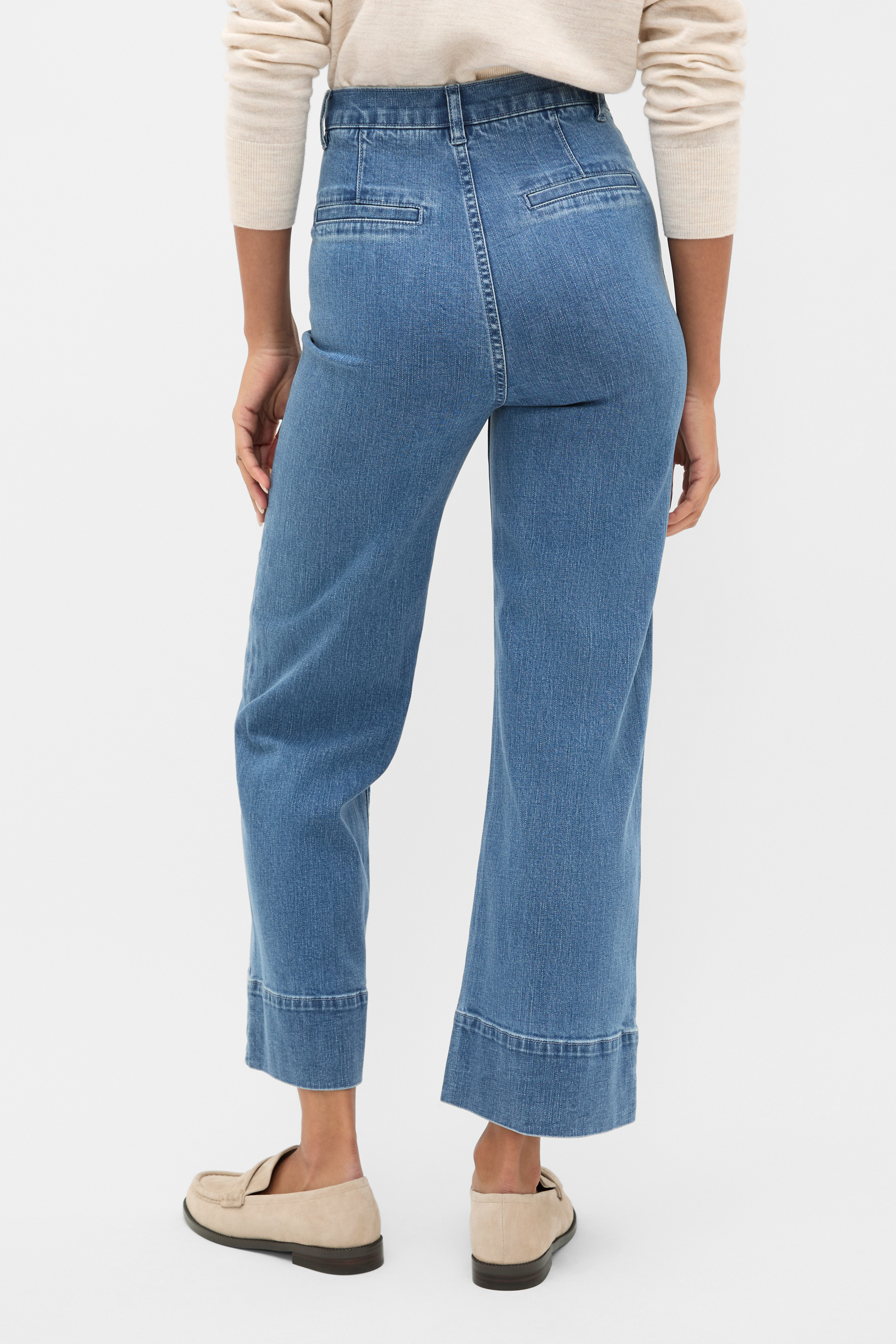 Core Wide Leg Pocket Jean | French Blue Denim | Seed Heritage